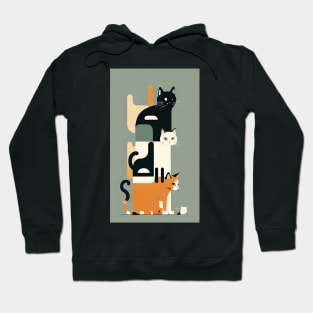 Whisker Dreams: Abstract Impressions of Feline Grace Hoodie